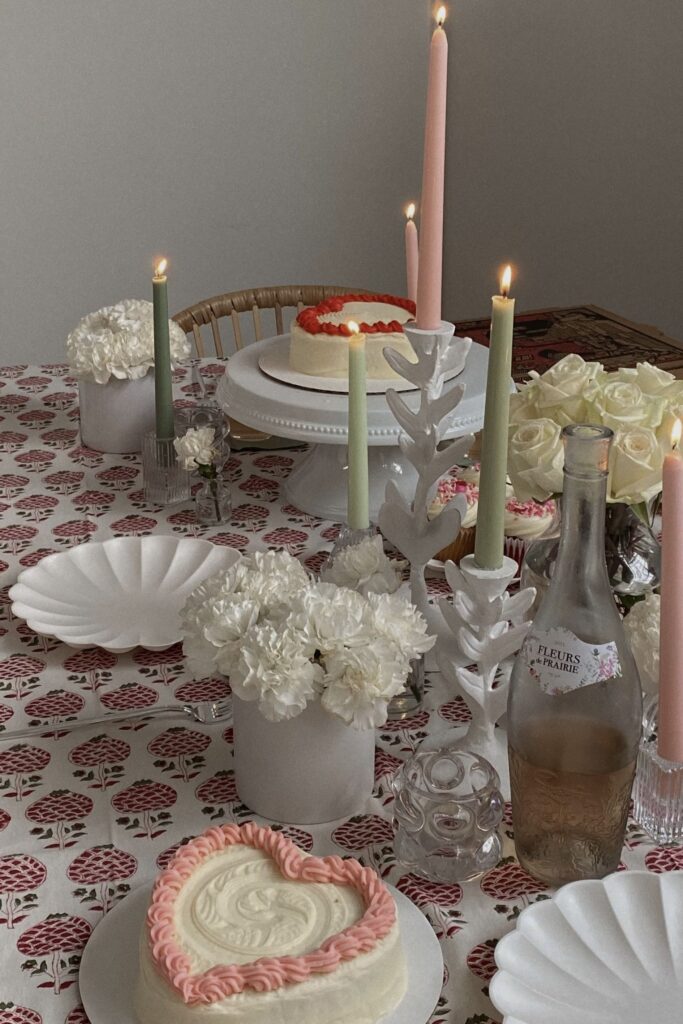 Galentine's Pink and White Decor